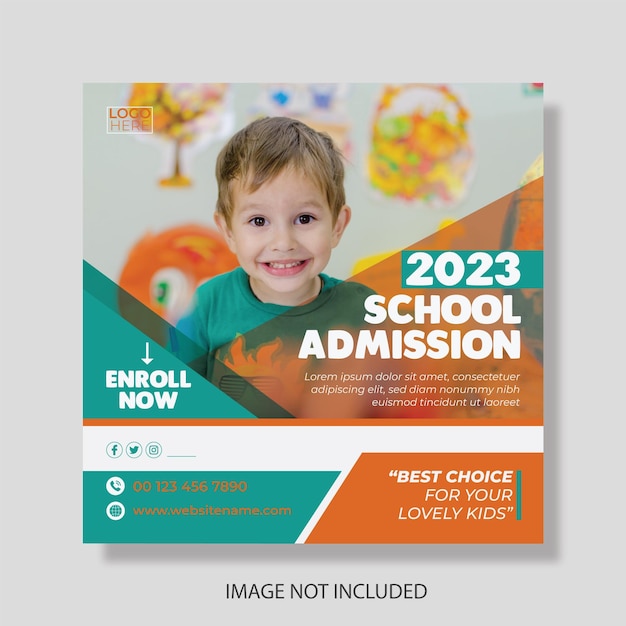 Kids Education  Social Media Post Template