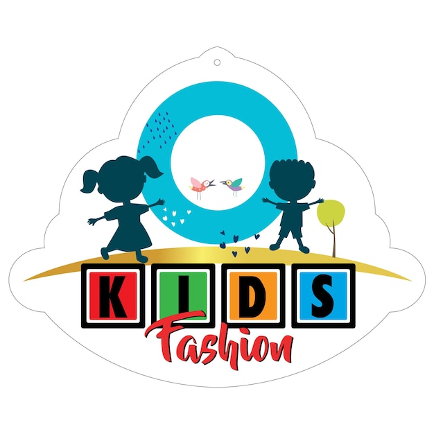 Vector kids fashion dangler design template.