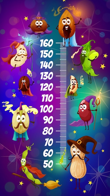 Kids height chart nuts wizards and magicians