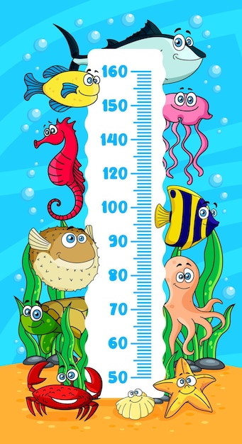 Boys & Girls Wood Height Chart for Babies Growth Chart Art Octopus Wooden Growth Chart Kids 