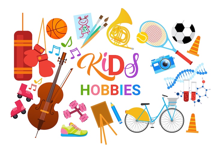 Vector kids hobbies art classes logo 