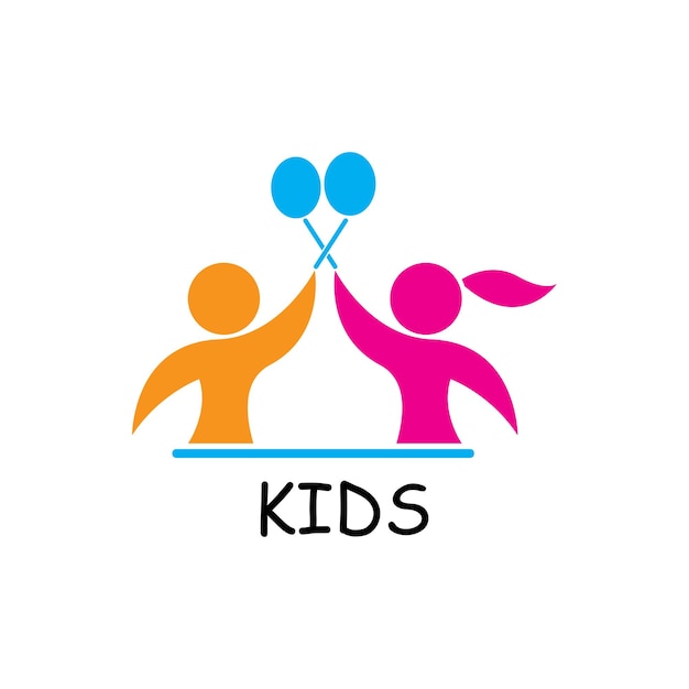 KIDS LOGO CONCEPT VECTOR TEMPLATE