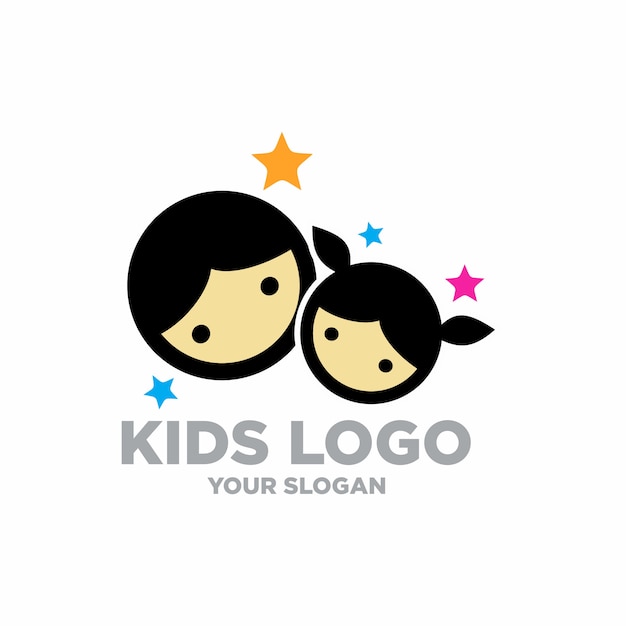 Vector kids logo stock illustration