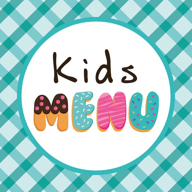 Kids menu design.