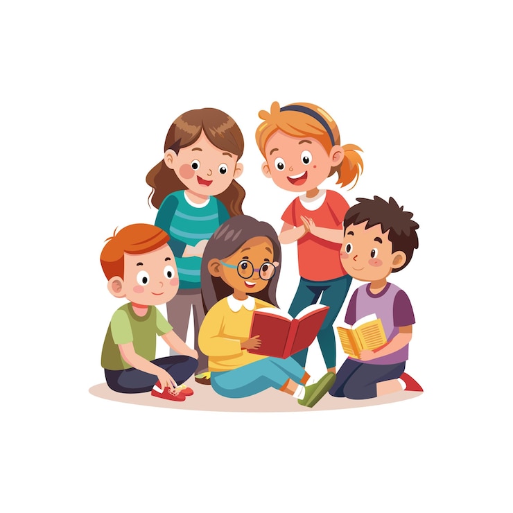 Vector kids moments vector illustration concept