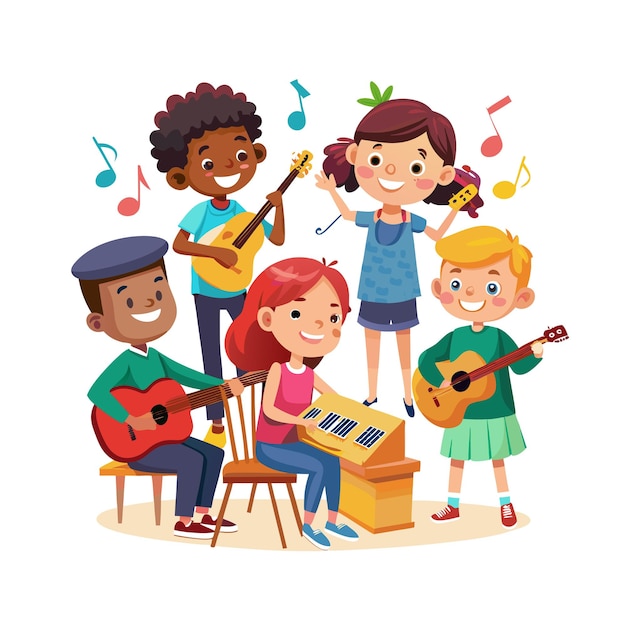 Kids moments vector illustration concept