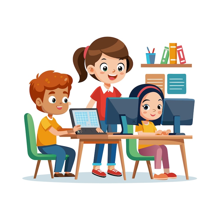 Vector kids moments vector illustration concept