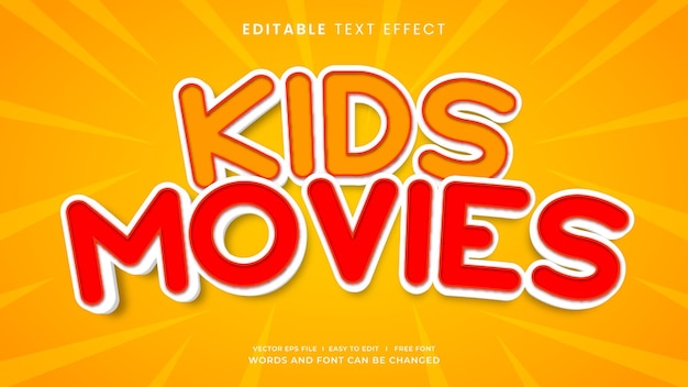 Kids Movie Cartoon Text Effect