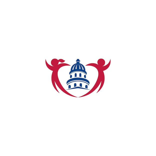 Vettore kids pediatric capitol logo icon ideas