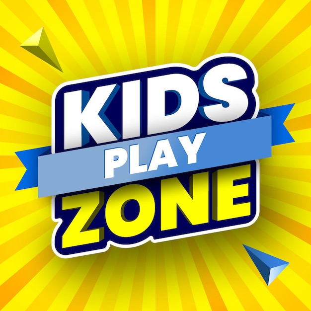 Kids play zone banner