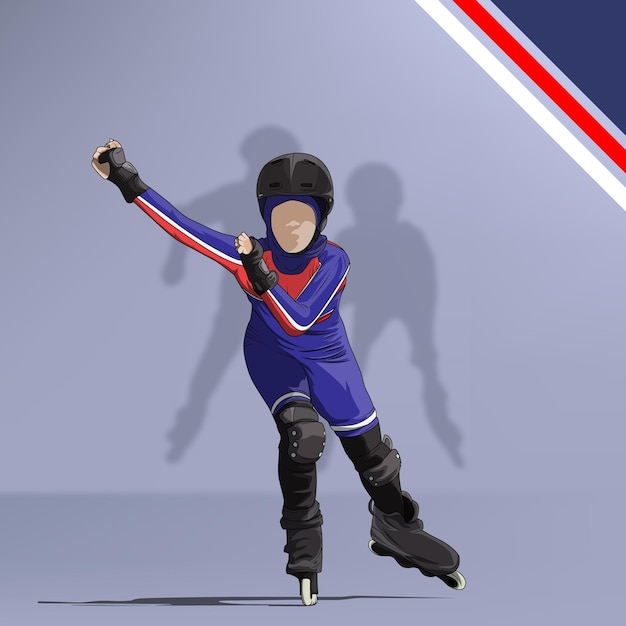 Kids Roller Skating Illustrations