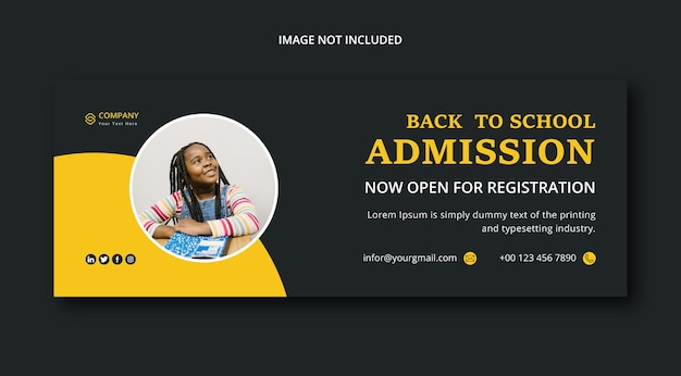 Kids School Admission Facebook Banner Design