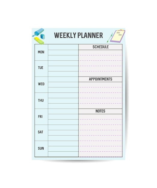 Kids school planner template printable School timetable for student