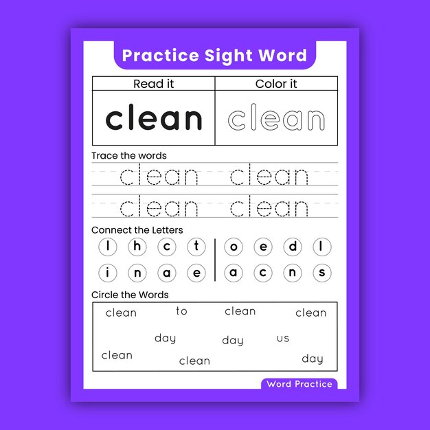 Kids Sight words worksheets