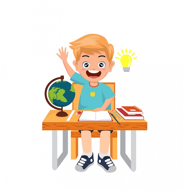 kids sitting on chair study book school