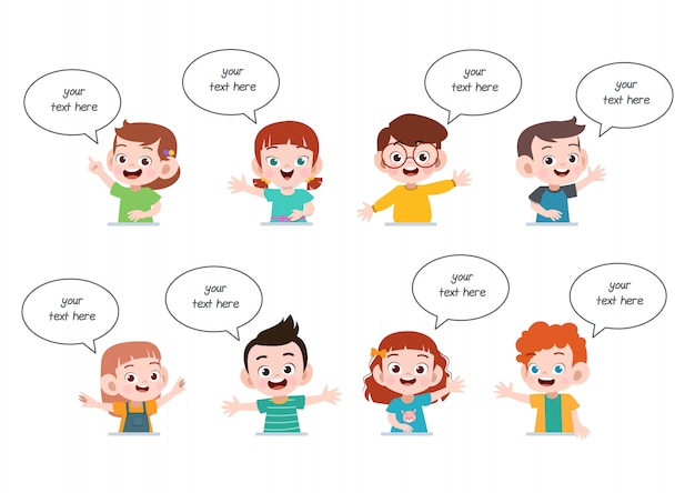 Kids speech balloon chat