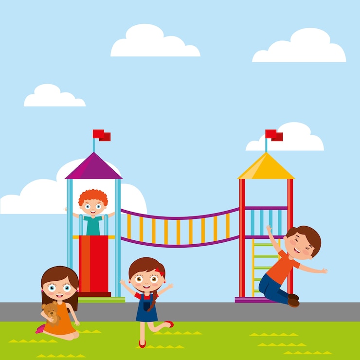 Vector kids sport activity image