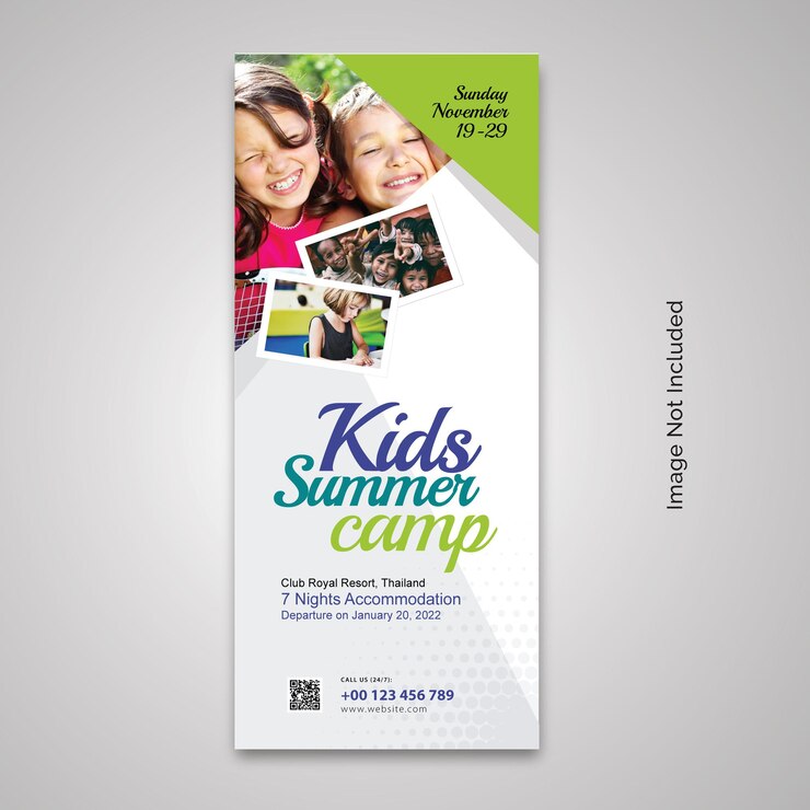 Kids Summer Camp Rollup Banner