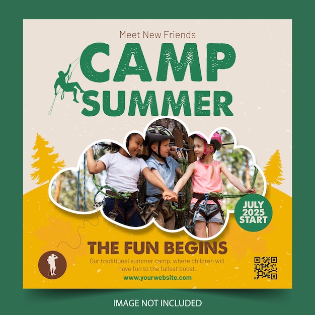 Kids summer camp template
