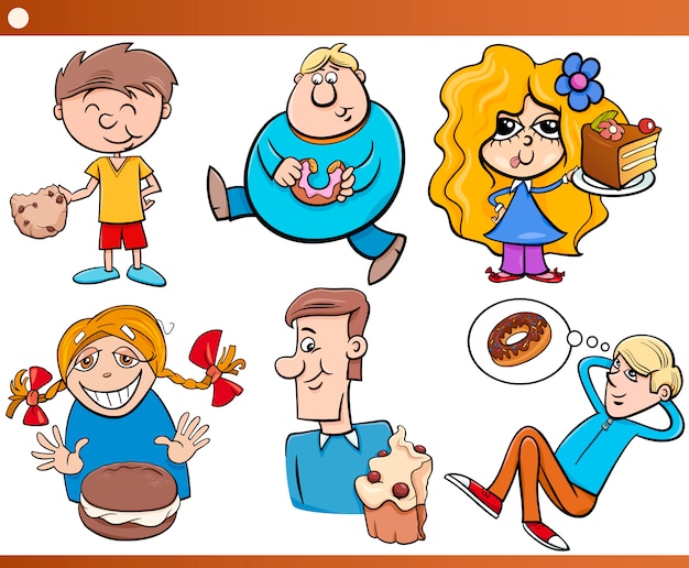 дети и сладости набор мультфильм