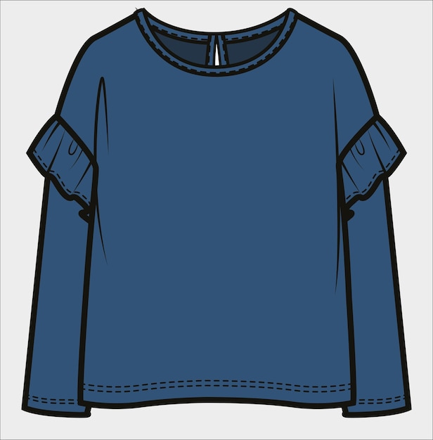 KIDS AND TEEN GIRLS FASHION WEAR TOPS AND SHIRT VECTOR