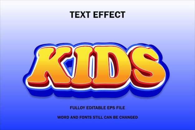 Эффект текста для детей редактируемый Kids textStyleEffect