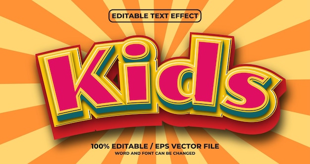 Kids text effect style