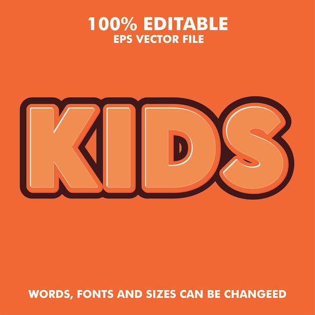 Kids' Text Style Effect