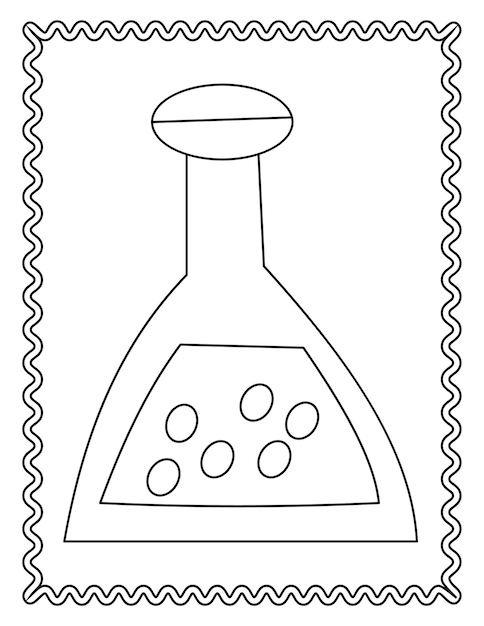 子供と幼児の手描きのぬりえ