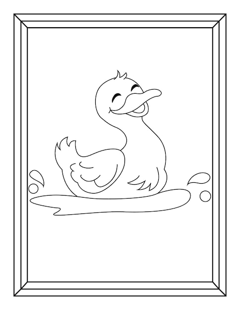 Kids and toddlers coloring pages vector