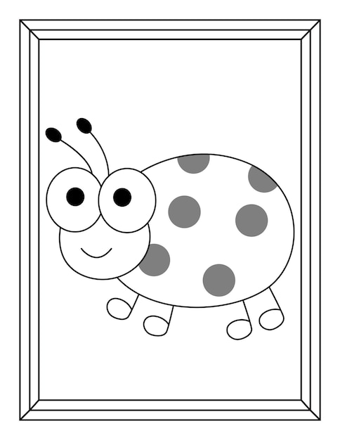 Kids and toddlers coloring pages vector