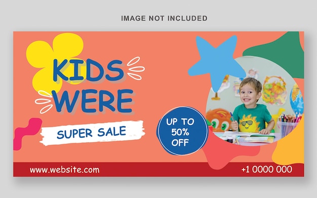 Vector kids ware banner