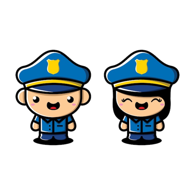 경찰 복장을 한 아이들