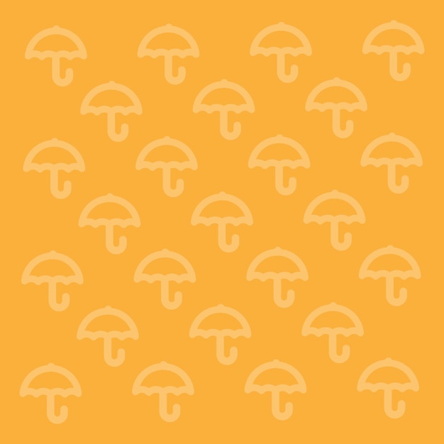 Kids yellow umbrella pattern background illustration