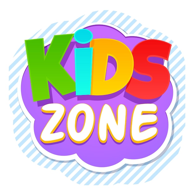 Vector kids zone banner child party playground area