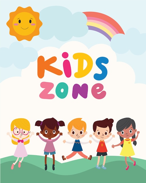 Kids zone banner design.