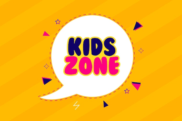 Vector kids zone comic style vector