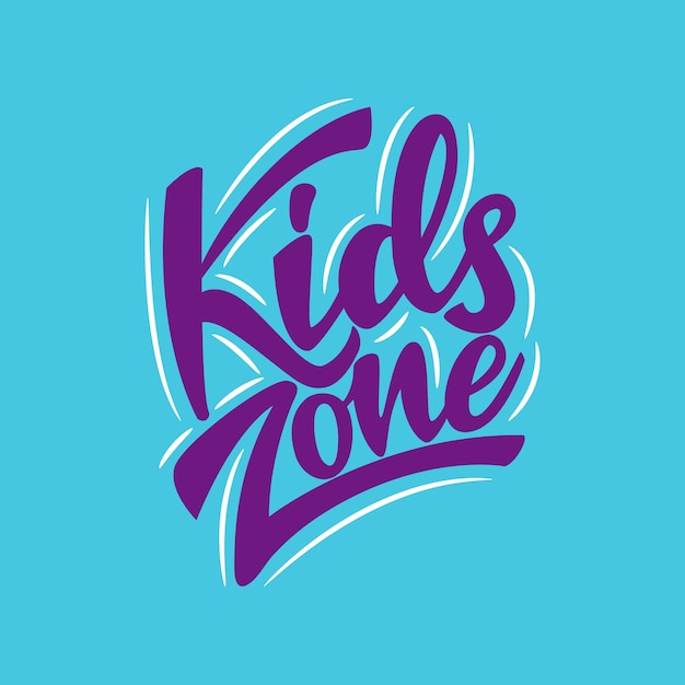 Kids Zone Lettering Logo