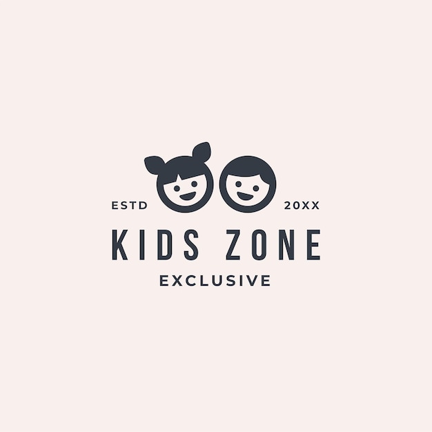 Kids zone logo playing