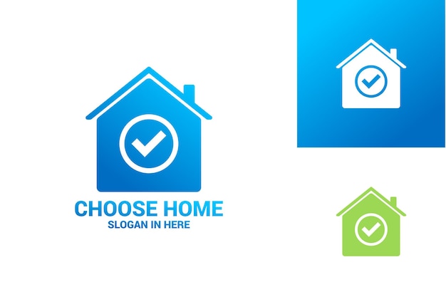 Kies home logo template design vector, embleem, ontwerpconcept, creatief symbool, pictogram