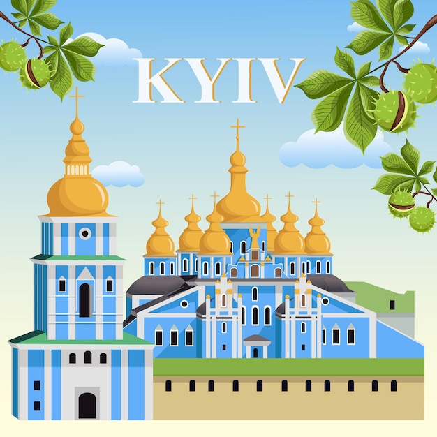 Kiev, oekraïne. vector illustratie