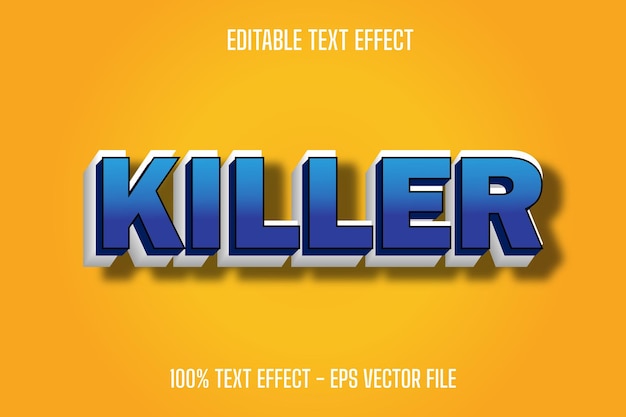 Killer 3 D Text Effect Modern Style