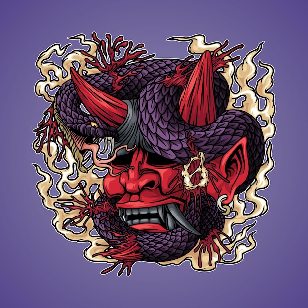 The killer viper and the demon oni illustration