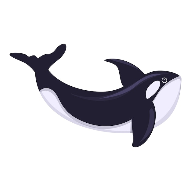 killer whale fish icon cartoon of killer whale fish vector icon for web design isolated on white background