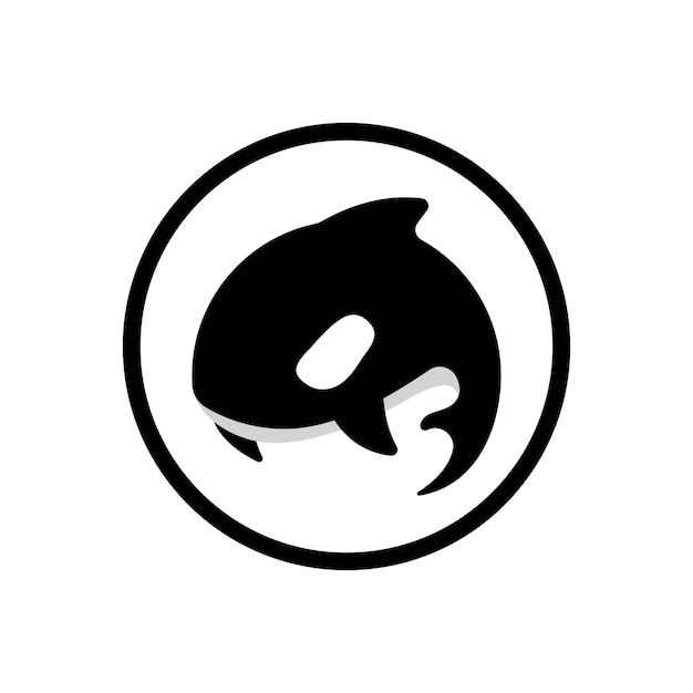 Killer whale orca logo vector illustration