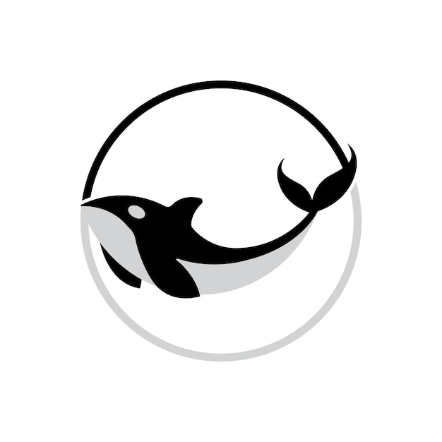 Killer whale orca logo vector illustration