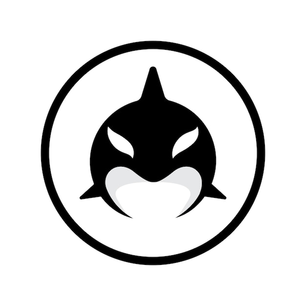 Killer whale orca logo vector illustration