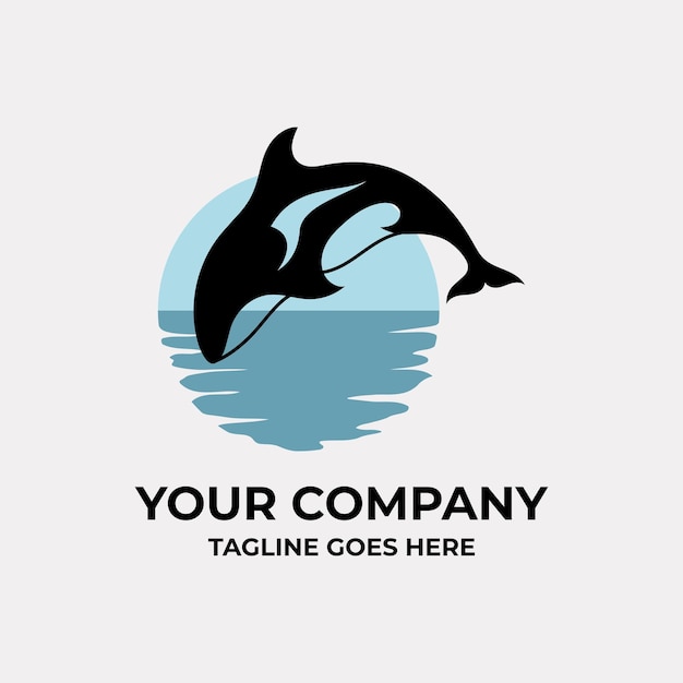 Vector killer whale vector logo