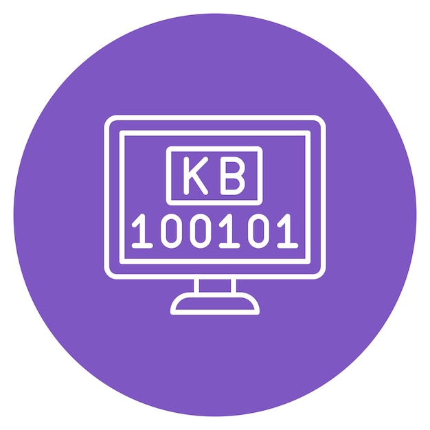 Kilobyte icoon vector afbeelding Kan worden gebruikt voor informatica