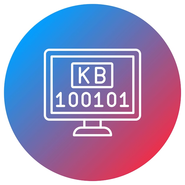 Kilobyte icoon vector afbeelding Kan worden gebruikt voor informatica
